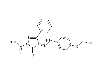 4-[(4-ethoxyphenyl)hydrazono]-5-oxo-3-phenyl-4,5-dihydro-1H-pyrazole-1-carbothioamide
