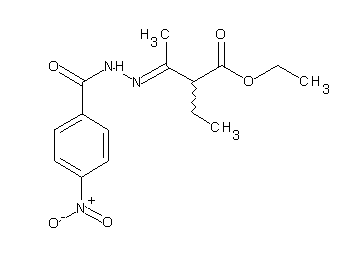 ethyl 2-ethyl-3-[(4-nitrobenzoyl)hydrazono]butanoate