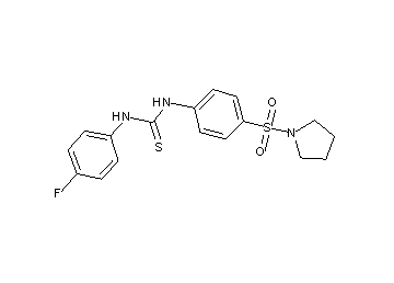 N-(4-fluorophenyl)-N'-[4-(1-pyrrolidinylsulfonyl)phenyl]thiourea