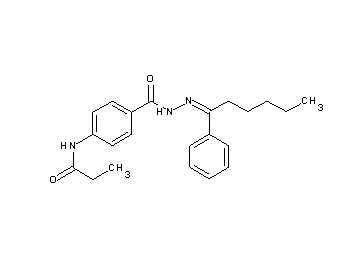 N-(4-{[2-(1-phenylhexylidene)hydrazino]carbonyl}phenyl)propanamide