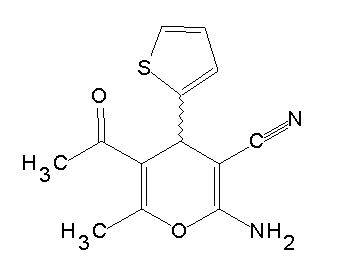 5-acetyl-2-amino-6-methyl-4-(2-thienyl)-4H-pyran-3-carbonitrile