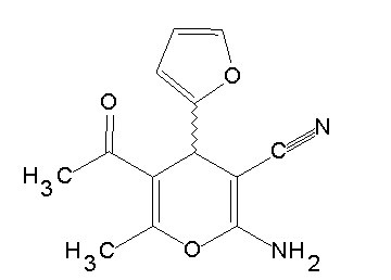 5-acetyl-2-amino-4-(2-furyl)-6-methyl-4H-pyran-3-carbonitrile