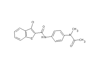 N-{4-[acetyl(methyl)amino]phenyl}-3-chloro-1-benzothiophene-2-carboxamide