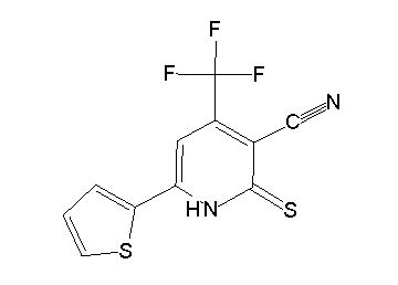 6-(2-thienyl)-2-thioxo-4-(trifluoromethyl)-1,2-dihydro-3-pyridinecarbonitrile