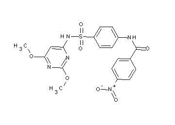 N-(4-{[(2,6-dimethoxy-4-pyrimidinyl)amino]sulfonyl}phenyl)-4-nitrobenzamide