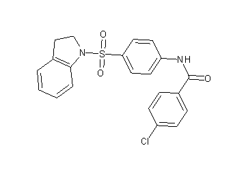 4-chloro-N-[4-(2,3-dihydro-1H-indol-1-ylsulfonyl)phenyl]benzamide