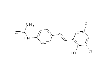 N-{4-[(3,5-dichloro-2-hydroxybenzylidene)amino]phenyl}acetamide