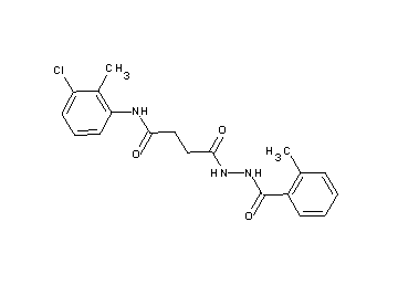N-(3-chloro-2-methylphenyl)-4-[2-(2-methylbenzoyl)hydrazino]-4-oxobutanamide