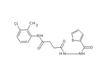 N-(3-chloro-2-methylphenyl)-4-oxo-4-[2-(2-thienylcarbonyl)hydrazino]butanamide
