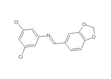 N-(1,3-benzodioxol-5-ylmethylene)-3,5-dichloroaniline