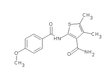 2-[(4-methoxybenzoyl)amino]-4,5-dimethyl-3-thiophenecarboxamide