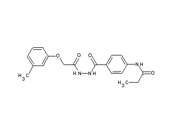 N-[4-({2-[(3-methylphenoxy)acetyl]hydrazino}carbonyl)phenyl]propanamide