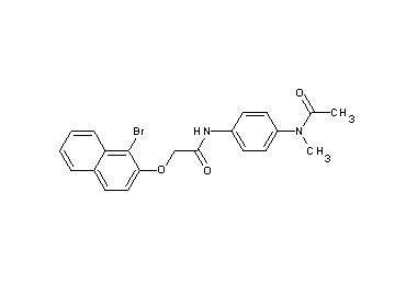 N-{4-[acetyl(methyl)amino]phenyl}-2-[(1-bromo-2-naphthyl)oxy]acetamide