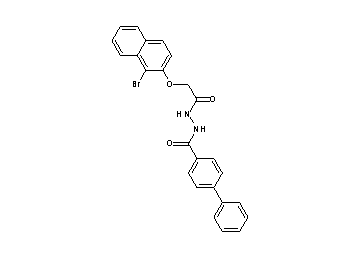 N'-{2-[(1-bromo-2-naphthyl)oxy]acetyl}-4-biphenylcarbohydrazide