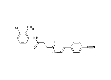 N-(3-chloro-2-methylphenyl)-4-[2-(4-cyanobenzylidene)hydrazino]-4-oxobutanamide
