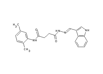 N-(2,5-dimethylphenyl)-4-[2-(1H-indol-3-ylmethylene)hydrazino]-4-oxobutanamide