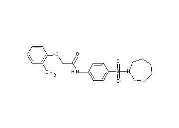 N-[4-(1-azepanylsulfonyl)phenyl]-2-(2-methylphenoxy)acetamide