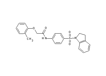 N-[4-(2,3-dihydro-1H-indol-1-ylsulfonyl)phenyl]-2-(2-methylphenoxy)acetamide