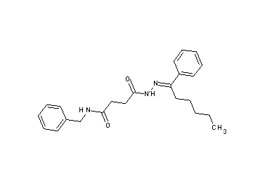 N-benzyl-4-oxo-4-[2-(1-phenylhexylidene)hydrazino]butanamide