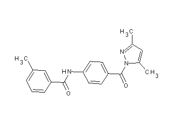 N-{4-[(3,5-dimethyl-1H-pyrazol-1-yl)carbonyl]phenyl}-3-methylbenzamide
