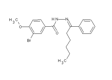 3-bromo-4-methoxy-N'-(1-phenylhexylidene)benzohydrazide