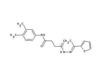 N-(3,4-dimethylphenyl)-4-oxo-4-{2-[1-(2-thienyl)ethylidene]hydrazino}butanamide