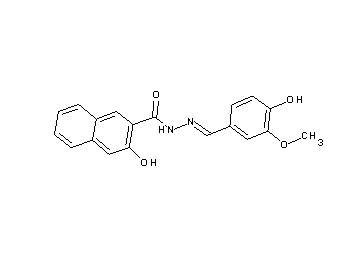 3-hydroxy-N'-(4-hydroxy-3-methoxybenzylidene)-2-naphthohydrazide - Click Image to Close