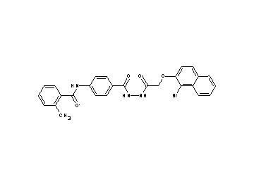 N-{4-[(2-{[(1-bromo-2-naphthyl)oxy]acetyl}hydrazino)carbonyl]phenyl}-2-methylbenzamide