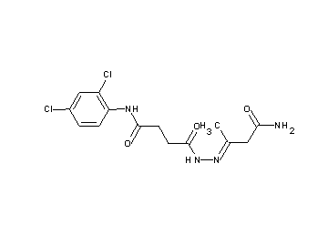 4-[2-(3-amino-1-methyl-3-oxopropylidene)hydrazino]-N-(2,4-dichlorophenyl)-4-oxobutanamide