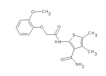 2-{[(2-methoxyphenoxy)acetyl]amino}-4,5-dimethyl-3-thiophenecarboxamide