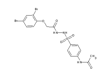 N-[4-({2-[2-(2,4-dibromophenoxy)acetyl]hydrazino}sulfonyl)phenyl]acetamide