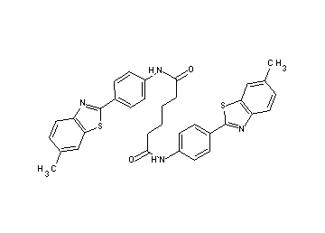 N,N'-bis[4-(6-methyl-1,3-benzothiazol-2-yl)phenyl]hexanediamide