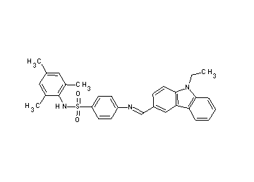 4-{[(9-ethyl-9H-carbazol-3-yl)methylene]amino}-N-mesitylbenzenesulfonamide