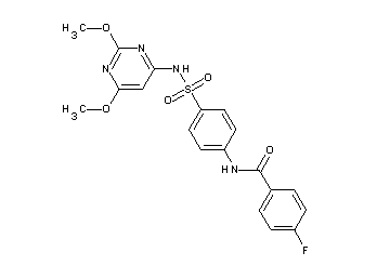 N-(4-{[(2,6-dimethoxy-4-pyrimidinyl)amino]sulfonyl}phenyl)-4-fluorobenzamide