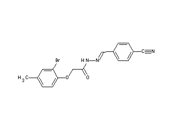 2-(2-bromo-4-methylphenoxy)-N'-(4-cyanobenzylidene)acetohydrazide