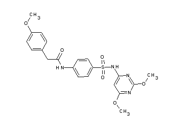 N-(4-{[(2,6-dimethoxy-4-pyrimidinyl)amino]sulfonyl}phenyl)-2-(4-methoxyphenyl)acetamide