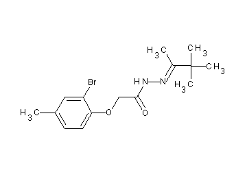 2-(2-bromo-4-methylphenoxy)-N'-(1,2,2-trimethylpropylidene)acetohydrazide