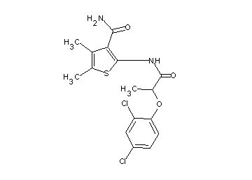 2-{[2-(2,4-dichlorophenoxy)propanoyl]amino}-4,5-dimethyl-3-thiophenecarboxamide