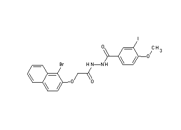 N'-{[(1-bromo-2-naphthyl)oxy]acetyl}-3-iodo-4-methoxybenzohydrazide