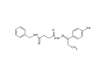 N-benzyl-4-{2-[1-(4-hydroxyphenyl)propylidene]hydrazino}-4-oxobutanamide