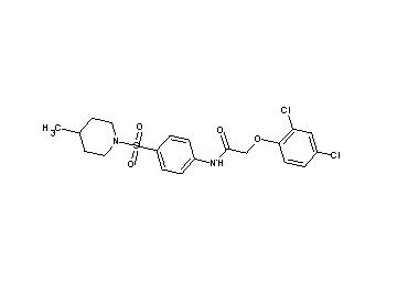 2-(2,4-dichlorophenoxy)-N-{4-[(4-methyl-1-piperidinyl)sulfonyl]phenyl}acetamide
