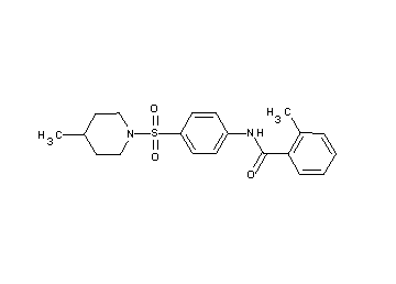 2-methyl-N-{4-[(4-methyl-1-piperidinyl)sulfonyl]phenyl}benzamide