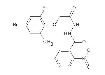 N'-[(2,4-dibromo-6-methylphenoxy)acetyl]-2-nitrobenzohydrazide