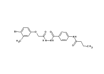 N-[4-({2-[(4-bromo-3-methylphenoxy)acetyl]hydrazino}carbonyl)phenyl]butanamide