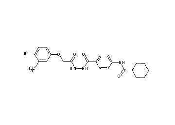 N-[4-({2-[(4-bromo-3-methylphenoxy)acetyl]hydrazino}carbonyl)phenyl]cyclohexanecarboxamide