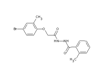 N'-[(4-bromo-2-methylphenoxy)acetyl]-2-methylbenzohydrazide - Click Image to Close