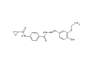 N-(4-{[2-(3-ethoxy-4-hydroxybenzylidene)hydrazino]carbonyl}phenyl)cyclopropanecarboxamide