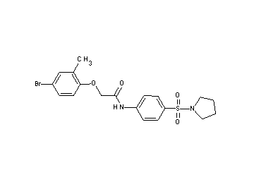 2-(4-bromo-2-methylphenoxy)-N-[4-(1-pyrrolidinylsulfonyl)phenyl]acetamide