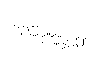 2-(4-bromo-2-methylphenoxy)-N-(4-{[(4-fluorophenyl)amino]sulfonyl}phenyl)acetamide