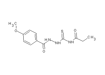 N-{[2-(4-methoxybenzoyl)hydrazino]carbonothioyl}propanamide